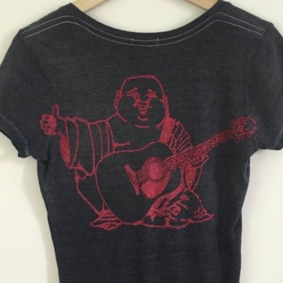 🇺🇸 True Religion Rhinestone Buddha T-Shirt (NWOT) - Picture 2 of 13